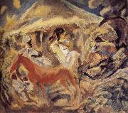 Jules Pascin Red horse oil painting picture wholesale